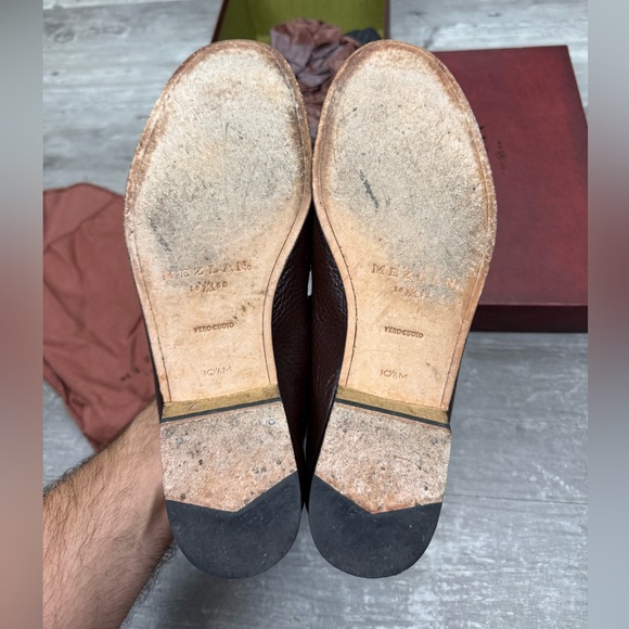Mezlan Brown Woven Leather Loafers main image 4